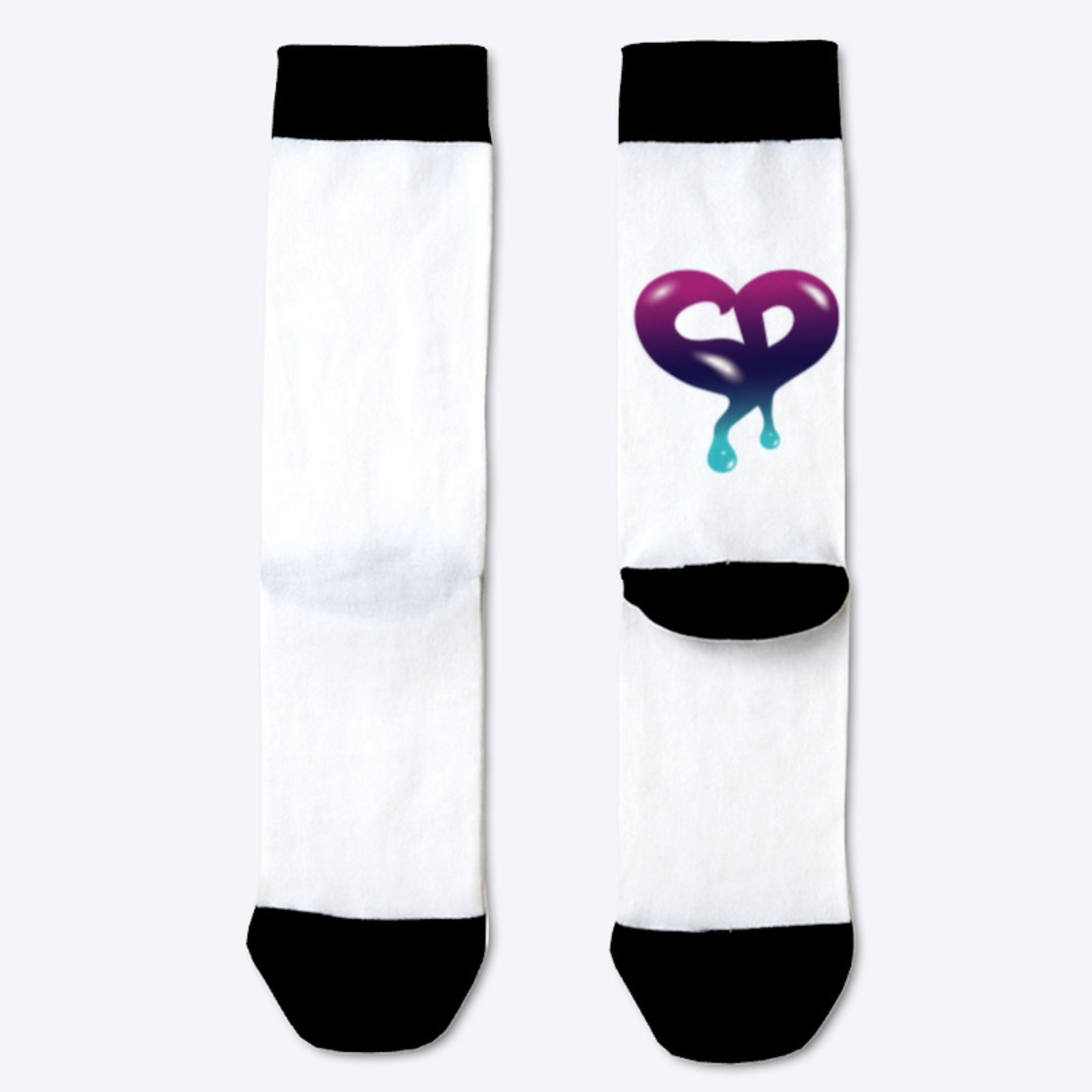 Water Heart Socks 